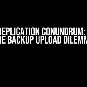 MYSQL Replication Conundrum: Solving the Backup Upload Dilemma